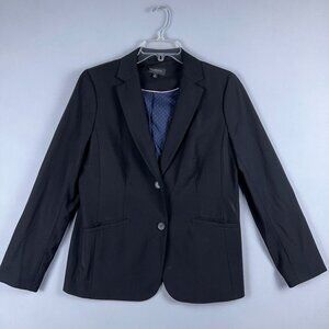 Talbots Blazer Coat Womens Size 10 Single Breasted JO1931 Lined Front Black